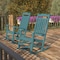 Flash Furniture Winston All-Weather Rocking Chair in Teal Faux Wood, PK2 2-JJ-C14703-TL-GG - alternate 1